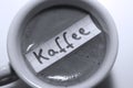 Kaffee word in German for Coffee in English Royalty Free Stock Photo