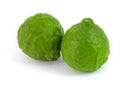 Kaffir lime isolated on white makrut lime Mauritius papeda Royalty Free Stock Photo