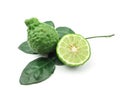 Kaffir Lime with leaves Royalty Free Stock Photo