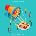 Kafooster disinformation flat 3d isometric mass media concept