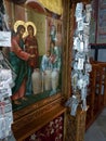 Interior of the Greek Orthodox Wedding Church, Kfar Kana, Israel Royalty Free Stock Photo