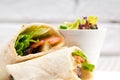 Kafta shawarma chicken pita wrap roll sandwich