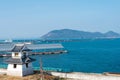 Beautiful scenic view from The Ushitora yagura at Takamatsu Castle Tamamo Park in Takamatsu, Royalty Free Stock Photo