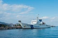 Japan Coast Guard Miura-class patrol vessel PL-22 at Takamatsu Port in Takamatsu, Kagawa, Japan