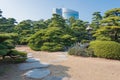 Hiunkaku Villa at Takamatsu Castle Tamamo Park in Takamatsu, Kagawa, Japan. The Castle originally