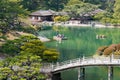 Ritsurin Garden in Takamatsu, Kagawa, Japan. Ritsurin Garden is one of the most famous historical Royalty Free Stock Photo