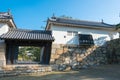 Takamatsu Castle Tamamo Park in Takamatsu, Kagawa, Japan. The Castle originally built in 1590 and Royalty Free Stock Photo