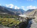 Kagbeni village and Nilgiri ridge