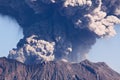 Kagoshima City, Japan's Mt Sakurajima erupting Royalty Free Stock Photo