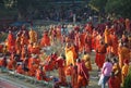 Kagyu monlam in Bodgaya,India Royalty Free Stock Photo