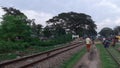 Kahalu station in bogura district. Royalty Free Stock Photo