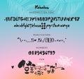 Kahaluu Handwritten script font. Brush font. Uppercase, lowercase, numbers, punctuation and a lot of fun figures
