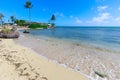 The beach view at Kualoa Regional Park, Oahu, Hawaii Royalty Free Stock Photo