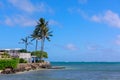 The beach view at Kualoa Regional Park, Oahu, Hawaii Royalty Free Stock Photo