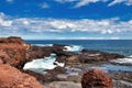 Kaheliki`s leap on the south coast of Lanai.