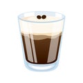 Glass of cream coffee liqueur icon vector