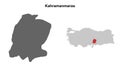 Kahramanmaras outline map Royalty Free Stock Photo