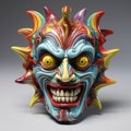 Kai Thomas New York Ceramic Art Mask - Grotesque, Macabre, And Colorful