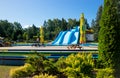 Vudila Playland in summer in Estonia. Royalty Free Stock Photo