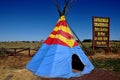 NATIVE AMERICAN TIPIS AT DOUBLE EAGLE TRADEING CO Royalty Free Stock Photo