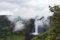 Kaieteur waterfall, clouds and bush Royalty Free Stock Photo