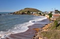 Kaik 2 beach and Cribs, Moeraki, New Zealand Royalty Free Stock Photo