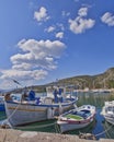 Kaiki traditional fishing boats Royalty Free Stock Photo