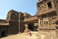 Kailasa rock-cut ancient Hindu temples located in Ellora