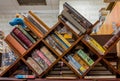 Kailua, Hawaii/USA- Dec. 30, 2019: Piles of used books for sale in a used bookstore in Kailua, Hawaii Royalty Free Stock Photo