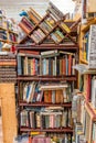 Kailua, Hawaii/USA- Dec. 30, 2019: Piles of used books for sale in a used bookstore in Kailua, Hawaii Royalty Free Stock Photo