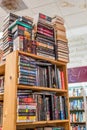 Kailua, Hawaii/USA- Dec. 30, 2019: Piles of used books for sale in a used bookstore in Kailua, Hawaii Royalty Free Stock Photo