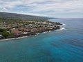 Kailua-Kona Big Island Hawaii Tropical Coastal Aerial Royalty Free Stock Photo
