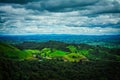 The Kaimai Range is a mountain range in the North Island of New Zealand. Beautiful green mountain landscape with forests