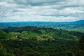 The Kaimai Range is a mountain range in the North Island of New Zealand. Beautiful green mountain landscape with forests