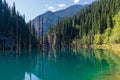 Kaindy lake - mountain lake in Kazakhstan Royalty Free Stock Photo