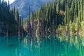 Kaindy lake - mountain lake in Kazakhstan
