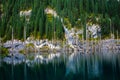 Kaindy Lake in Tien Shan mountain