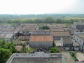 Kaiping Diaolou aerial view of Jinjiangli village in Chikan