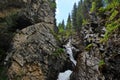 Kairak waterfall. Mountainous area near the city of Almaty