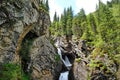 Kairak waterfall. Mountainous area near the city of Almaty