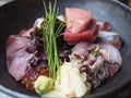 Kaisendon - raw fish served in a bowl