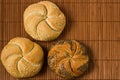 Kaiser bread roll with seeds Royalty Free Stock Photo