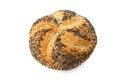 Kaiser roll with poppy seed