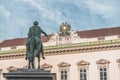 Kaiser statue in Josefplatz facing palais palffy in Vienna near Royalty Free Stock Photo