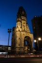 The  kaiser-wilhelm-gedachtniskirche church in berlin Royalty Free Stock Photo