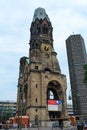 Kaiser Wilhelm Memorial Church in Berlin. Heavily damaged during World War II.