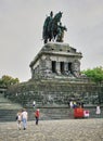 Kaiser Wilhelm monument at German Corner or Deutsches Eck, in Koblenz, Germany Royalty Free Stock Photo