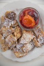 Kaiserschmarrn - German pancakes with plums