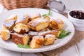 Kaiserschmarrn - traditional austrian pancake dessert with raisins