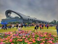 Kaitak runwayPark kowloon Hongkong Daytime view flowers colorful